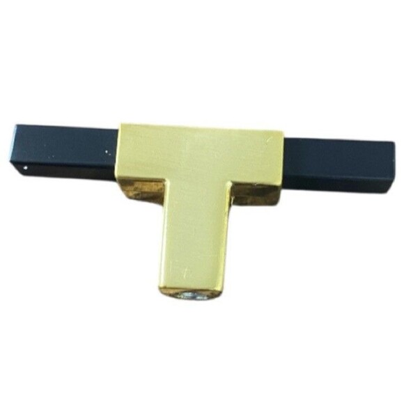 Amerock Urbanite 2-3/4 in 70mm Length Champagne Bronze/Matte Black Cabinet Knob - Picture 1 of 4